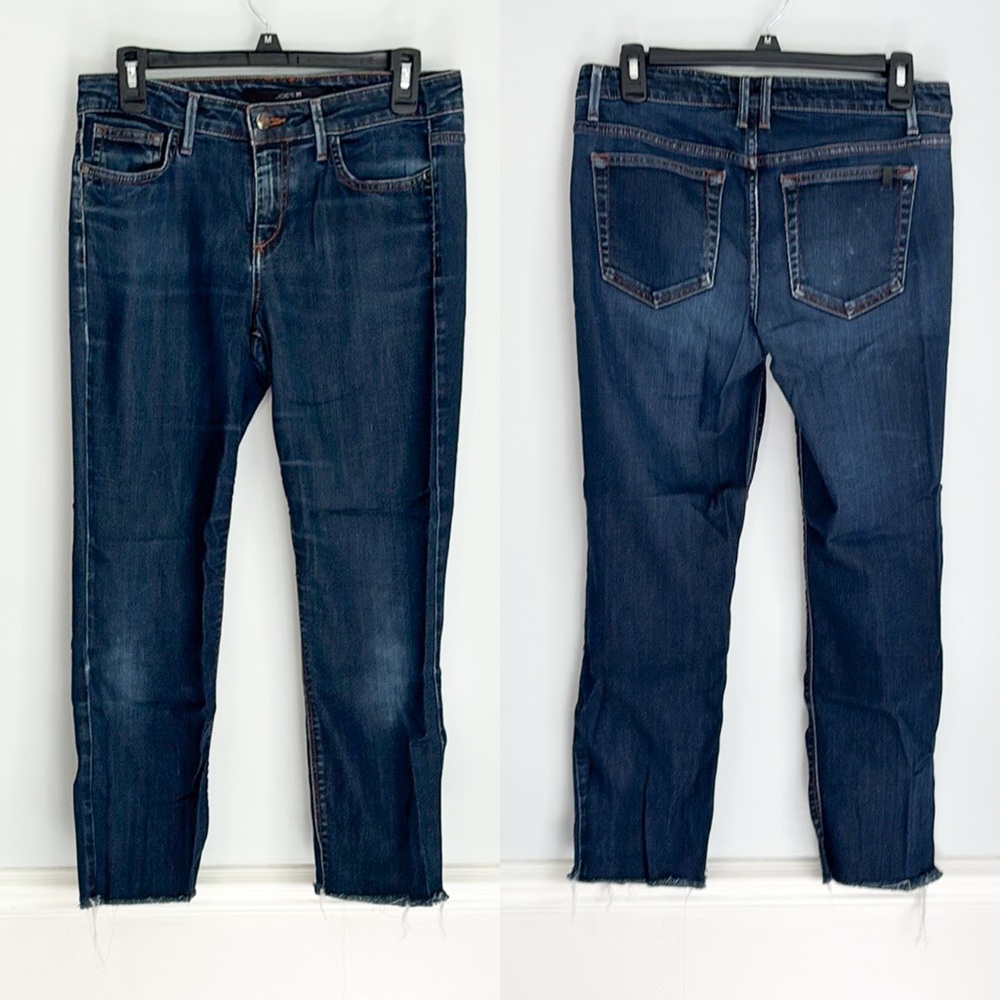 Joe's Jeans Straight Leg Indigo Denim Contrast Stitching Geraldine Wash Size 28